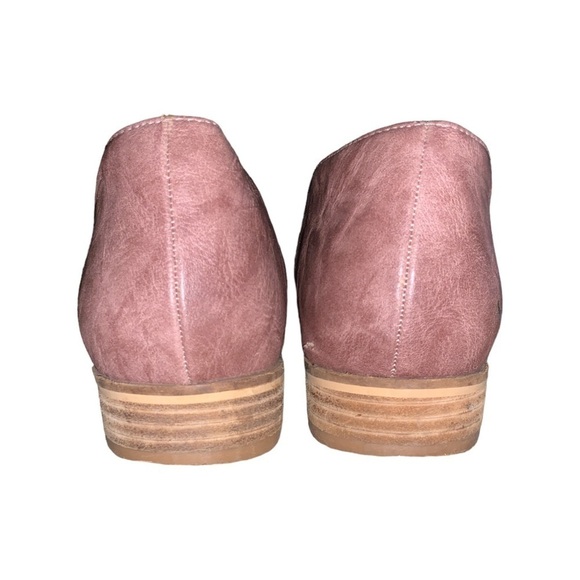 Beast Fashion Carter Buckle Blush Mauve Slip On Cutout Flat Loafer Bootie Vegan - Picture 9 of 10